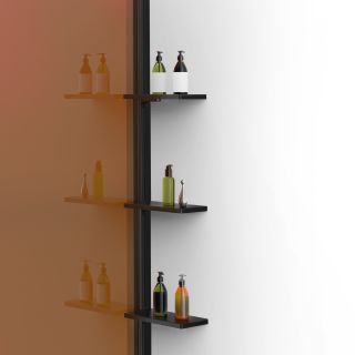 Душевая перегородка  Vincea Walk-In VSW-1WSL120GSB, 1200*2000, черный матовый, стекло янтарь