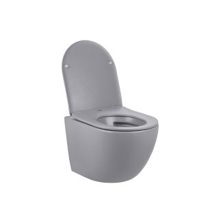 Унитаз подвесной Vincea Globo VT1-14SMG безободковый серый ультратонкое soft-close сиденье