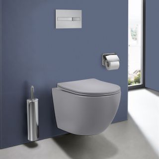 Унитаз подвесной Vincea Globo VT1-14SMG безободковый серый ультратонкое soft-close сиденье