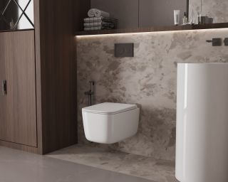 Унитаз подвесной Vincea Capri VT1-63T Tornado, цвет белый, ультратонкое сиденье soft-close