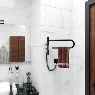 Полотенцесушитель электрический Vincea VTD-1P1BE 39х25, черный, таймер