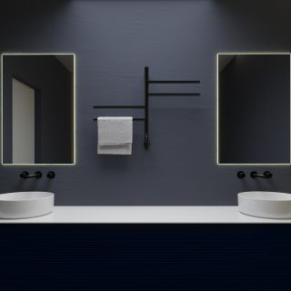 Полотенцесушитель электрический Vincea VTD-1S1CBE 4360, черный, таймер