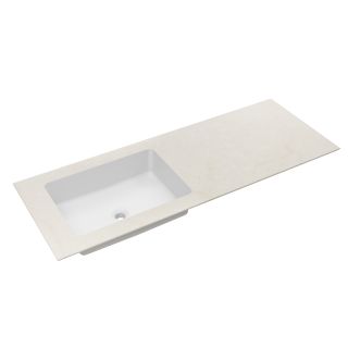 Столешница Vincea из кварца с интегрированной раковиной VWTB-4LX140QBG-L, левая, цвет бежевый