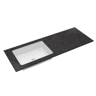 Столешница Vincea из натурального мрамора с интегрированной раковиной VWTB-4LX140VB-L, левая, черный Versace