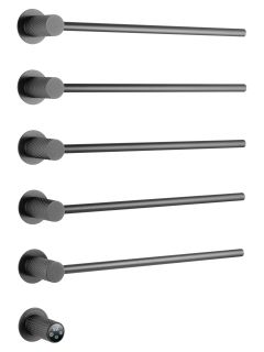 Полотенцесушитель электрический встраиваемый Wonzon & Woghand M?nchen WW-A355-GM 52x70 см с внутренней частью тёмный графит