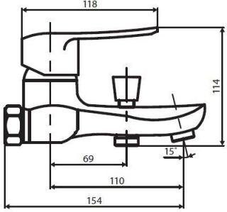 Смеситель для ванны/душа Dorff Ultra D5010000