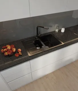 Мойка кухонная GranFest CLASSIC Q-775KL черный