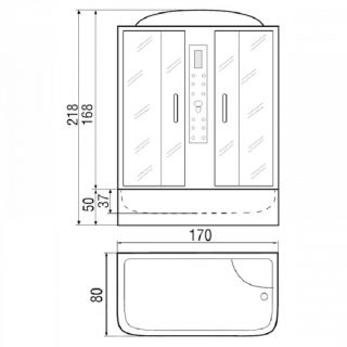 Душевая кабина RIVER WISLA 170/80/50 МТ