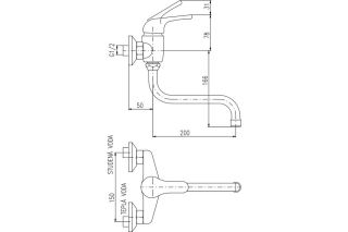 Смеситель для кухни Rav Slezak Sazava SA501.5/22 хром