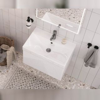 Тумба под раковину подвесная Velvex Edge tp.EDG.9696.60.1Y белый глянец, 60 см