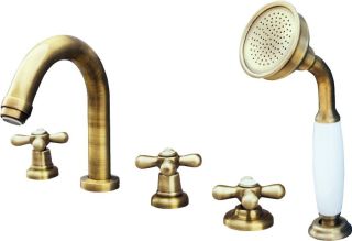 Смеситель на борт ванны Rav Slezak Morava retro MK162.5PSM бронза