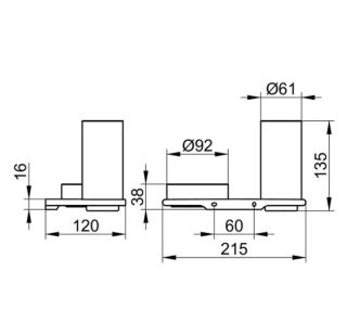 Стакан для зубных щеток Keuco Edition 11554059000 никель шлифованный
