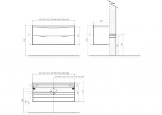 Тумба под раковину BelBagno подвесная 120x53см Rovere Moro MARINO-1200-2C-SO-RW-P
