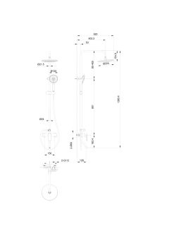 Душевая стойка Wonzon & Woghand Line WW-AE3354-MW белый матовый