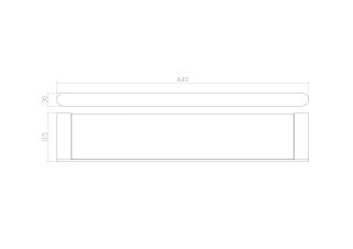 Стеклянная полка для ванной Wonzon & Woghand Carbon WW-7727 чёрный