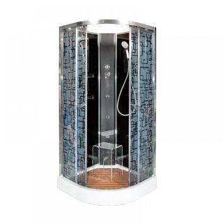 Душевая кабина Deto BМ1590 N с гидромассажем BLACK 90х90х208см