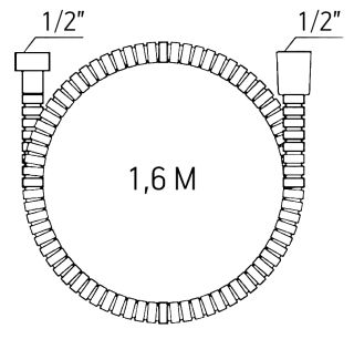 Шланг для душа ESKO ASH16 хром