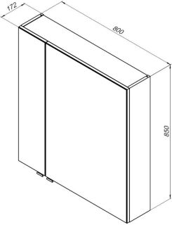 Зеркальный шкаф Aquanet Алвита New 277534 80 см белый матовый