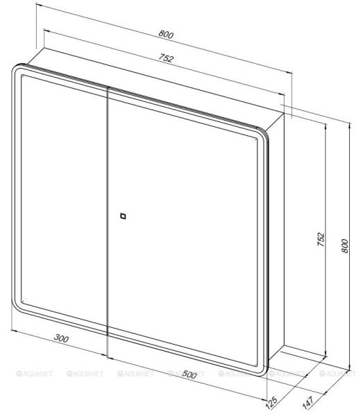Зеркальный шкаф с подсветкой Aquanet Оптима 311862 80 см