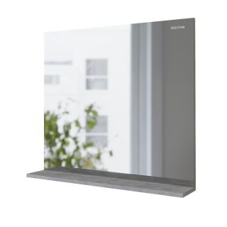 Зеркало с полкой Grossman Эдванс 80см цемент светлый 208007