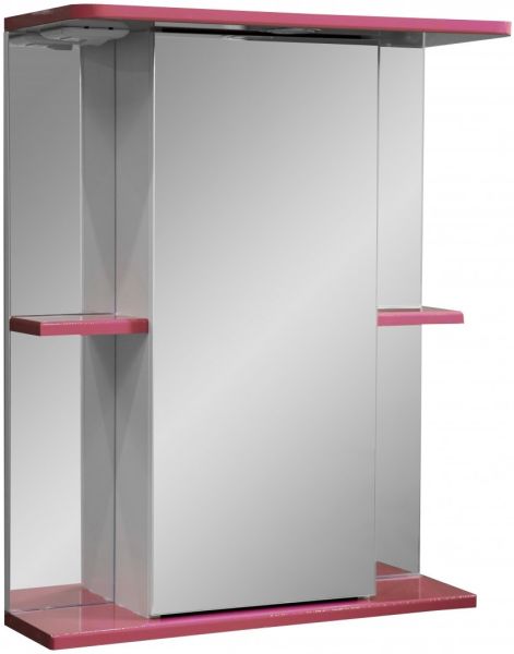 Зеркало-шкаф с подсветкой Stella Polar Колор-1 55см красный SP-00000196