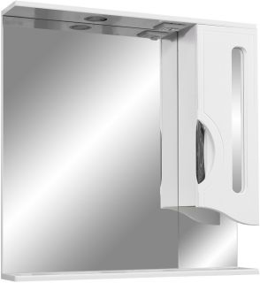 Зеркало-шкаф с подсветкой Stella Polar Сильва 80см белый SP-00000206