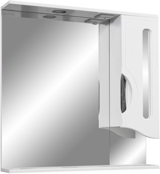 Зеркало-шкаф с подсветкой Stella Polar Сильва 80см белый SP-00000206