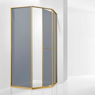 Душевой уголок RGW SV-82Gb "R" 33328200-36R 100x100 см брашированное золото