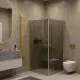 Душевой уголок на монопетле by Deonria U-90-89-6-G-G1 90x89см золото/графит