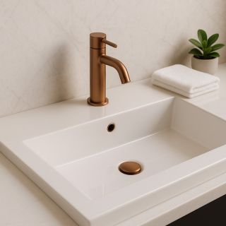 Донный клапан для раковины с переливом Knotlor BM9011RB, бронза